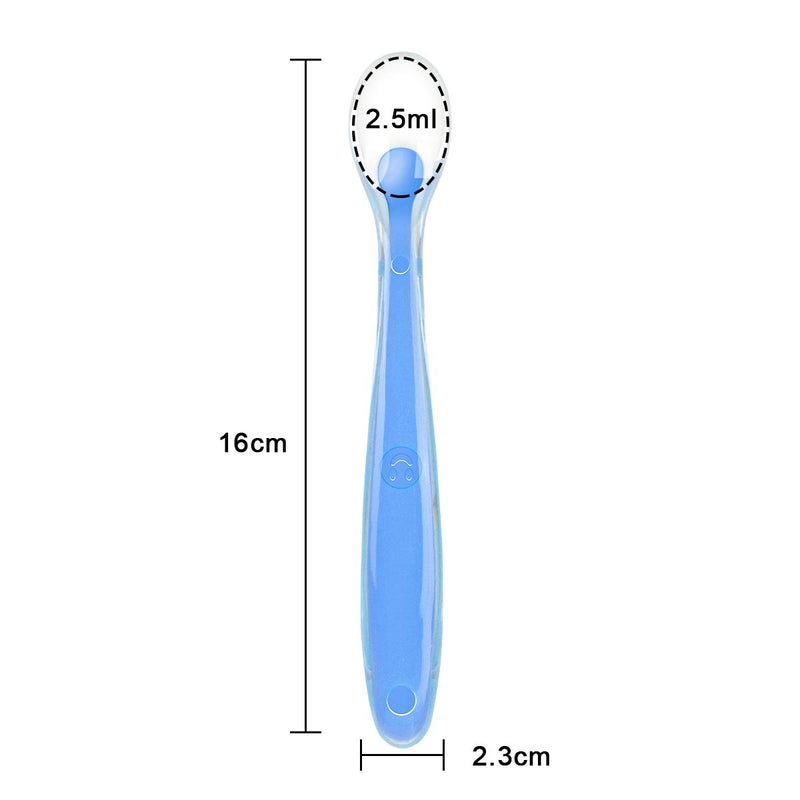 Vicloon Silicone Spoons - 5 Pcs Soft Training Feeding Spoons for First Stage Baby and Infant, Baby Led Weaning, Gum-Friendly, BPA Free, Dishwasher Safe - Image 2