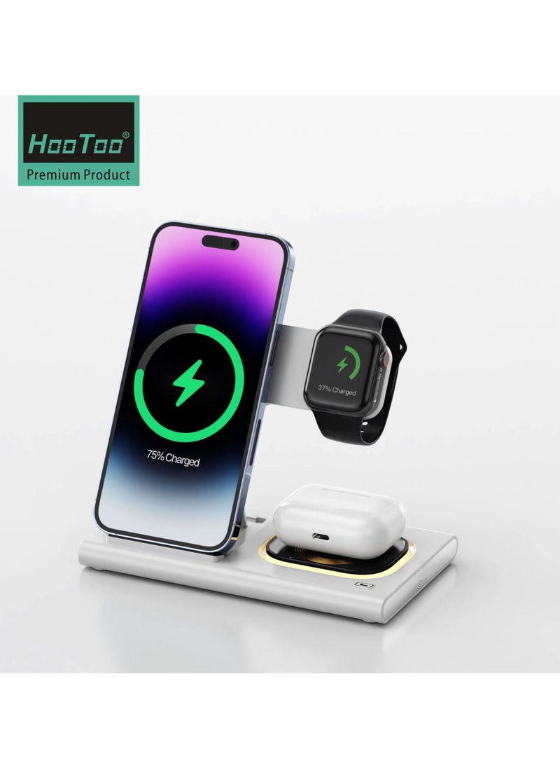 HooToo - Hootoo15W Wireless fast Charger with MagSafe, and intelligent recognition device, faster speed, higher conversion rate  (Magnetically Charges iPhone 16, iPhone 15 and iPhone 14 Models up to 15W) black - Image 1