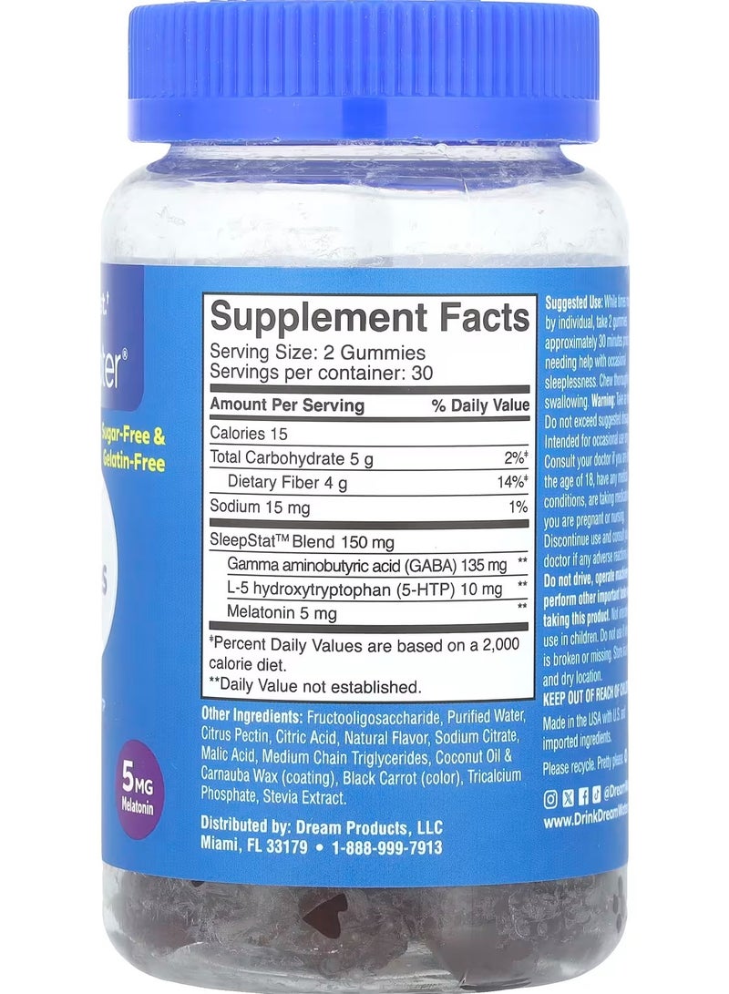 Dream Water Sleep Gummies, Snoozeberry, 60 Gummies - Image 2