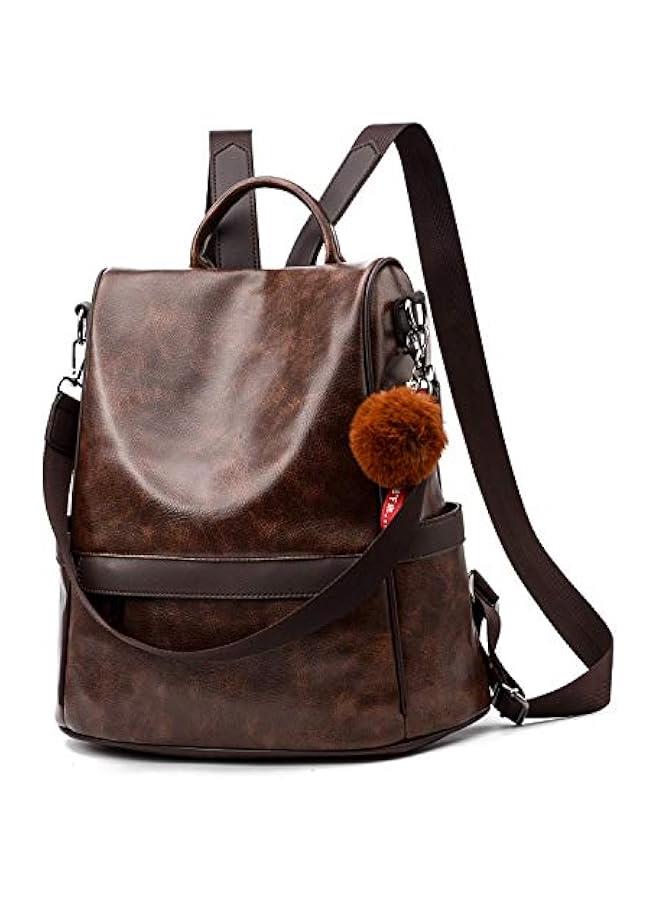 Arabest Women Backpack Purse PU Leather Anti-theft Casual Shoulder Bag Fashion Ladies Satchel Bags - Image 1