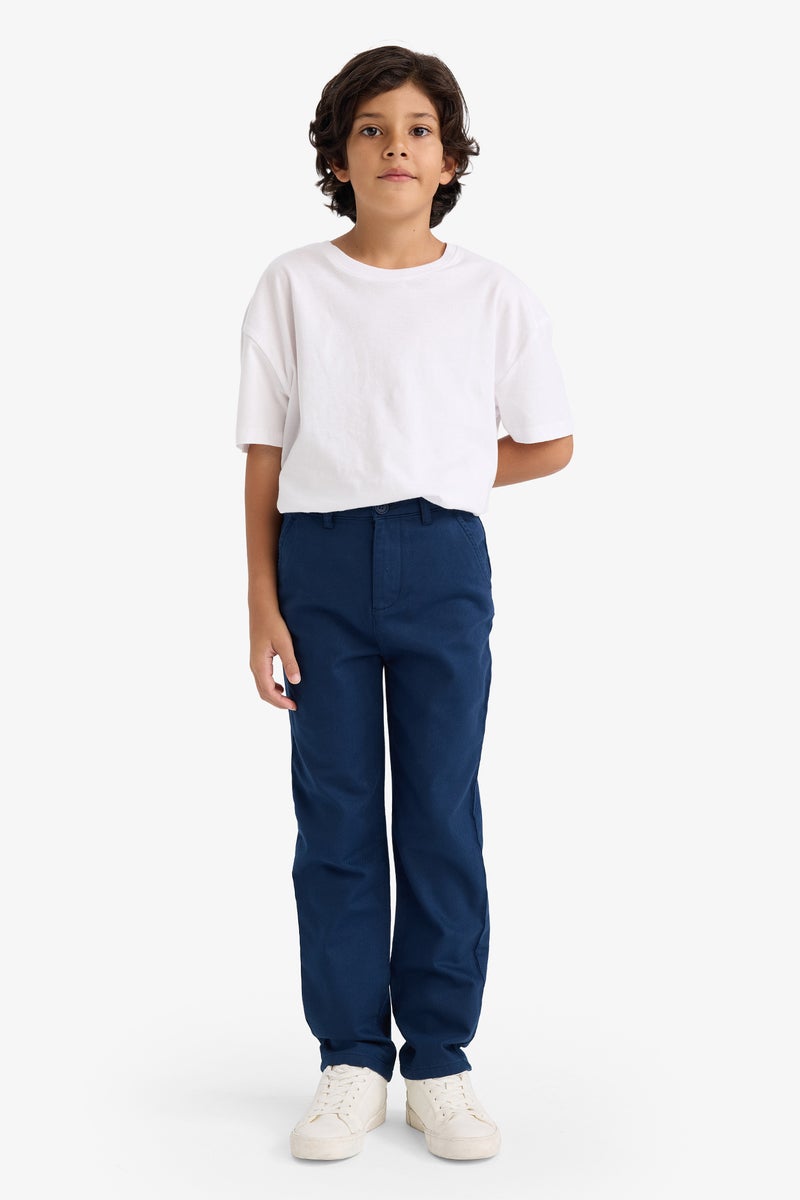 DeFacto Blue Boy Regular Fit Trousers Casual - Image 4
