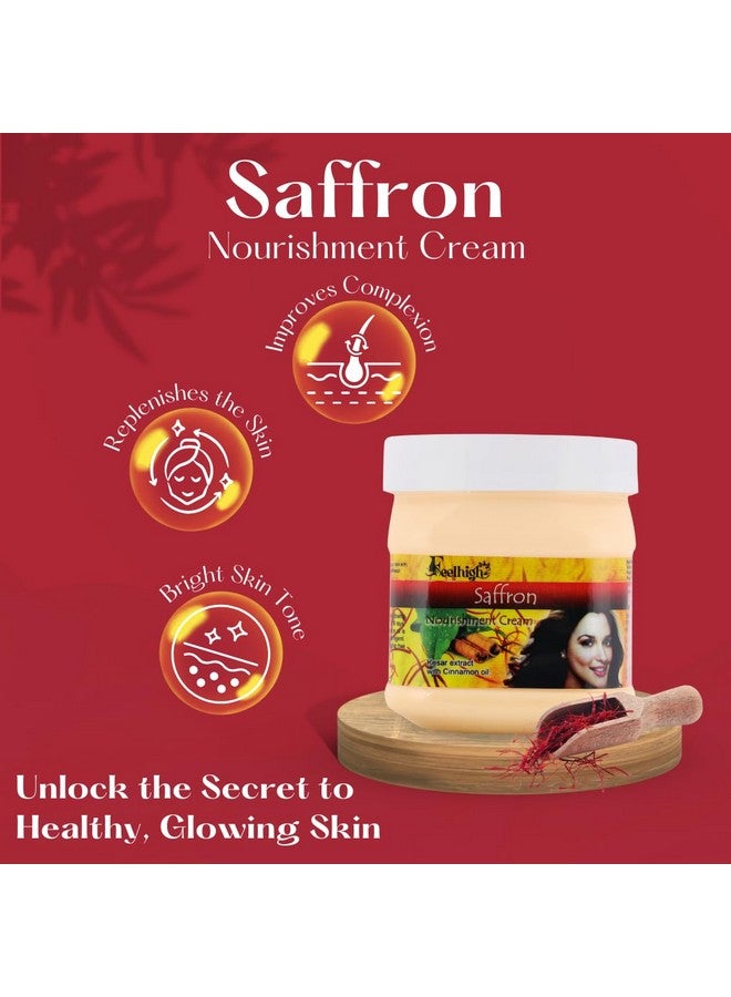 FEELHIGH مجموعة مقشر الوجه والجسم بالبرتقال 500 مل معزز بمستخلص البرتقال لإزالة خلايا الجلد الميتة والترطيب وكريم ترطيب الوجه بالزعفران 500 مل معزز بمستخلص الزعفران | عبوة من 2 | مجموعة العناية بالوجه للرجال والنساء - Image 3