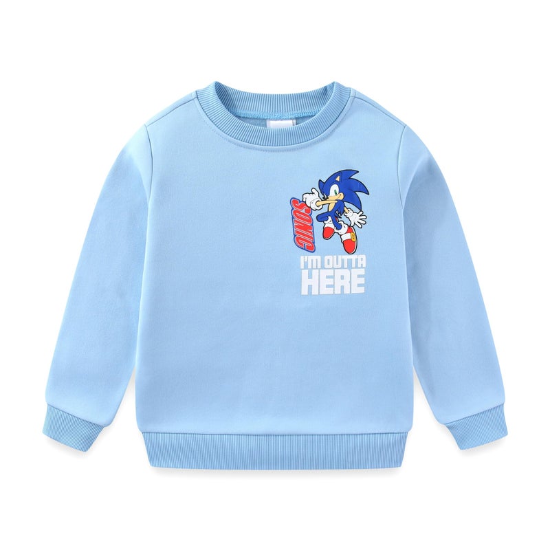 SEGA Sonic the Hedgehog Boys Crewneck Sweatshirt and Pants Set 2 Piece for Toddler and Big Kids - Image 3