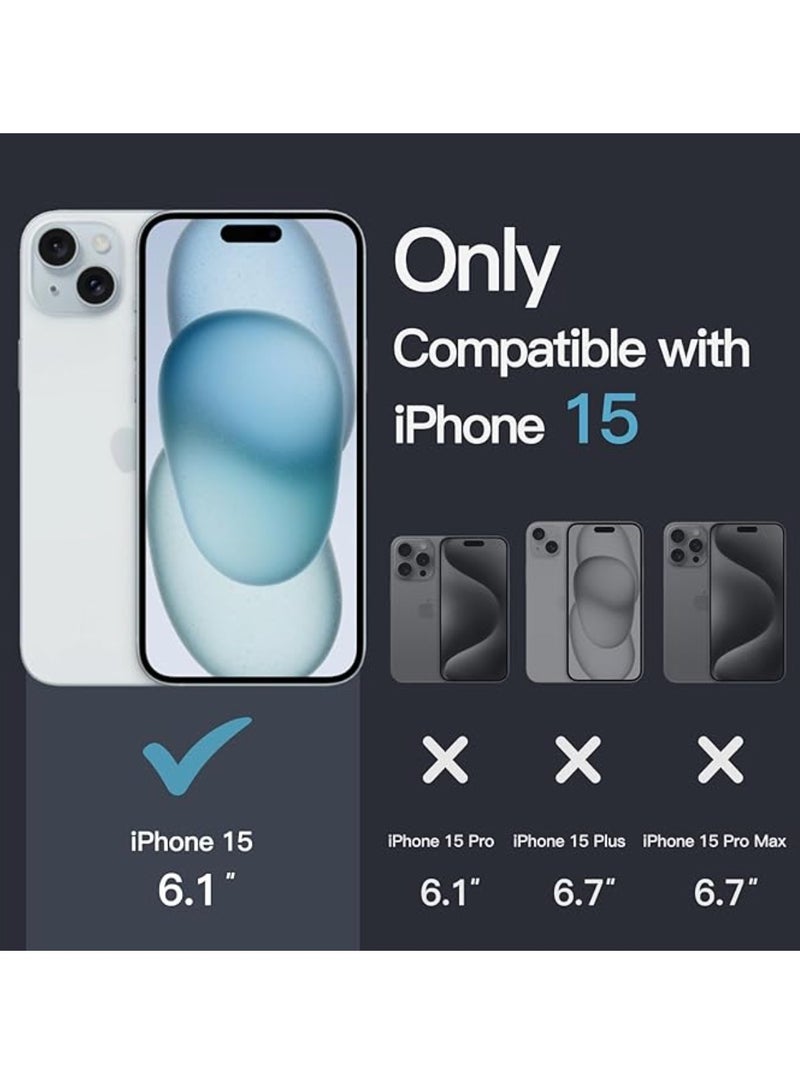 Crystal Clear Transparent Phone Case for Apple iPhone 15 – Slim Ulta Thin Hard TPU Shockproof Cover, Anti-Yellowing Crystal Clear Protective Back Case with Camera Protection - Image 2