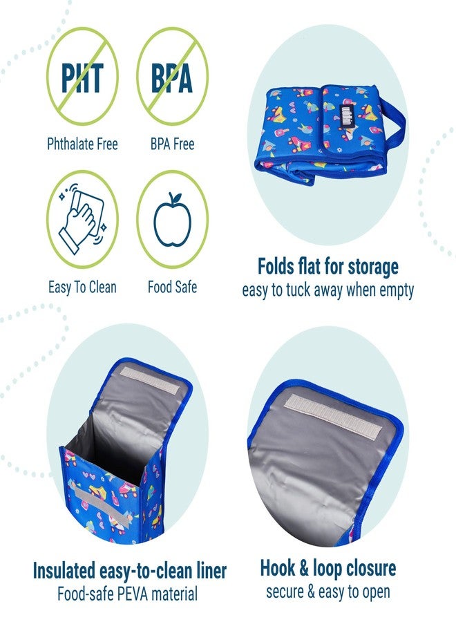 Wildkin Kids Insulated Lunch Bag - Reusable, Ideal for Hot/Cold Snacks, School & Travel - Rad Roller Skates - Image 3