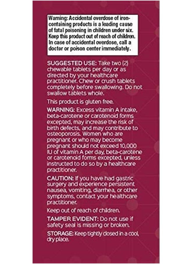 Bariatric Advantage - Chewable Advanced Multi EA, High Potency Daily Multivitamin for Bariatric Surgery Patients Including Gastric Bypass, Sleeve Gastrectomy, and DS - Mixed Fruit, 60 Count - Image 1