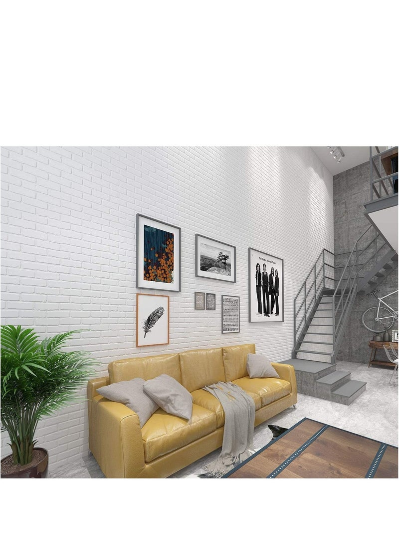 LINGWEI 50PCS PE Foam 3D Wall Tile Pattern Self Adhesive Anti Collision Waterproof Wall Sticker - Image 5