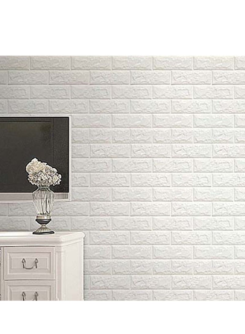 LINGWEI 50PCS PE Foam 3D Wall Tile Pattern Self Adhesive Anti Collision Waterproof Wall Sticker - Image 3