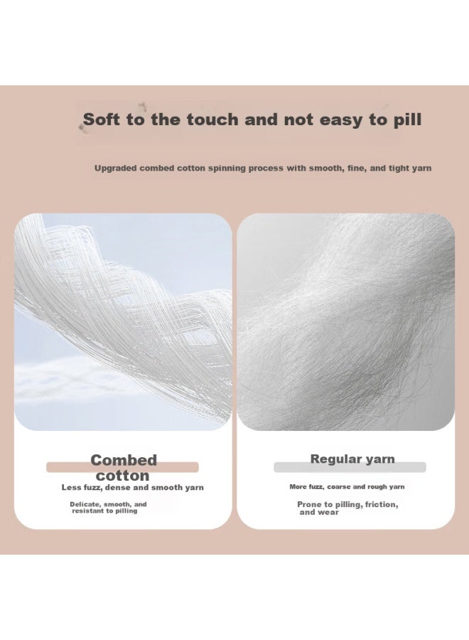 Red Bean Hodo Children's Homewear 100% Cotton Antibacterial Girls' Warm Base Layer Pajama Set Long Sleeve Long Pants Khaki 160 - Image 3