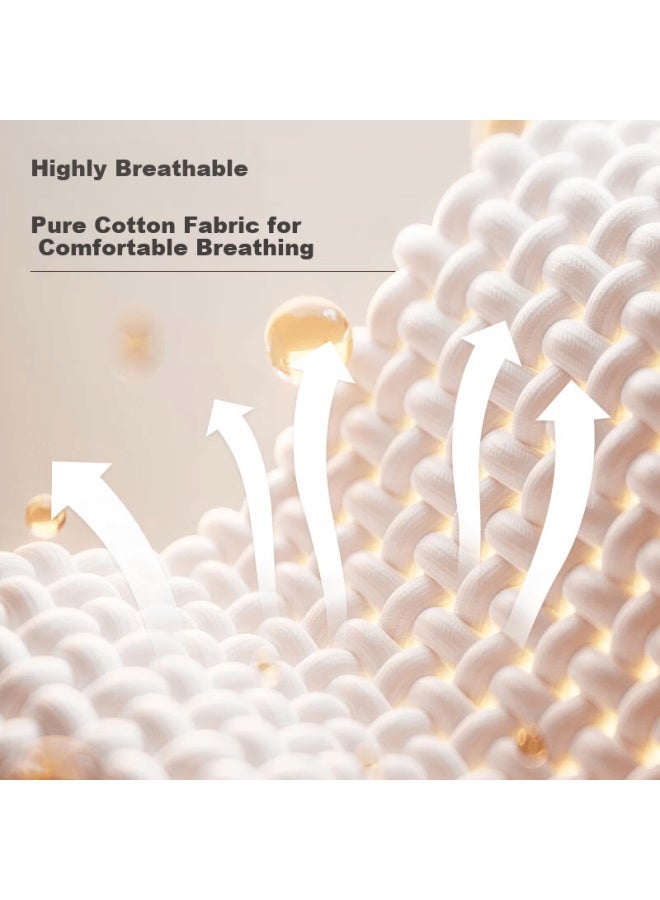 Red Bean Hodo Children's Homewear 100% Cotton Antibacterial Girls' Warm Base Layer Pajama Set Long Sleeve Long Pants Khaki 160 - Image 5