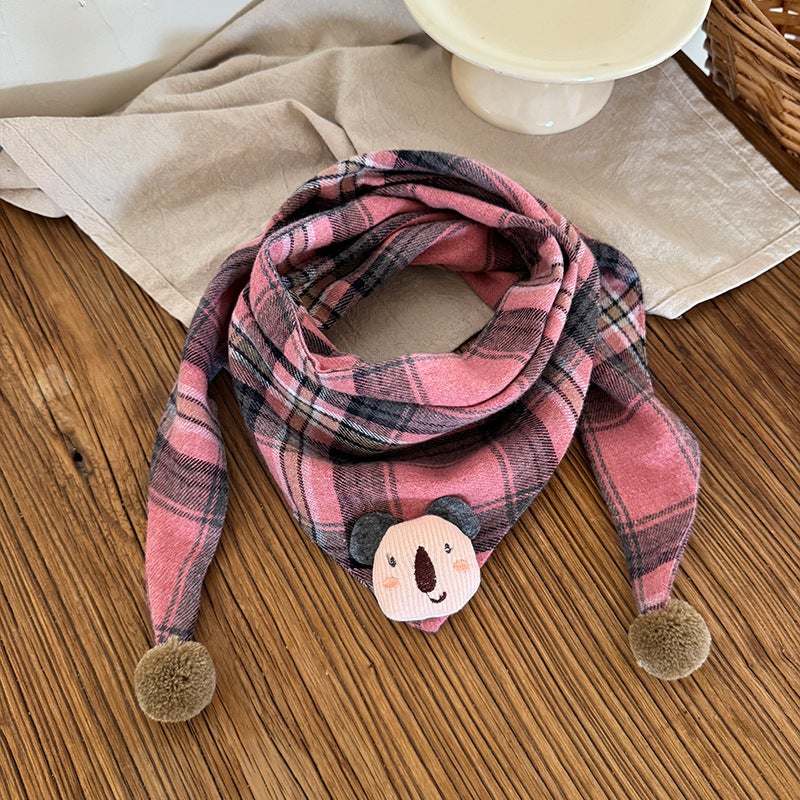 Children'S Warm Scarf Baby Triangle Scarf Baby 2023 New Collar Girls' Windproof Boys' Scarf - Image 1