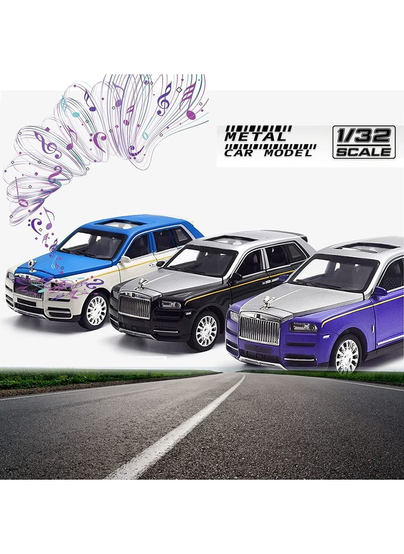Swift 1:32 Scale Rolls Royce Diecast Model Car, Zinc Alloy Pull Back Toy Car with Sound and Light with 6 Open Doors for Kids Boy Girl Collect Gift  - Image 3