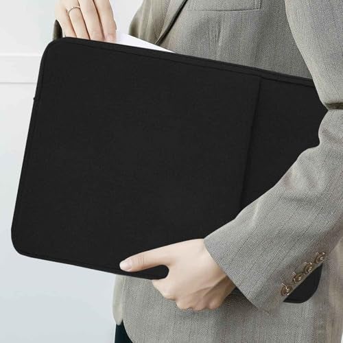 Dyazo Laptop Sleeve 15.6 inches, Durable Shockproof Neoprene Case Cover Carrying Bag Case with Pockets Compatible for HP/Crome Book/ASUS & Other Laptops, Notebook, Black (ONE Pocket 15.6 Black) - Image 3