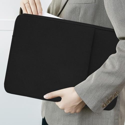 Dyazo Laptop Sleeve 15.6 inches, Durable Shockproof Neoprene Case Cover Carrying Bag Case with Pockets Compatible for HP/Crome Book/ASUS & Other Laptops, Notebook, Black (ONE Pocket 15.6 Black) - Image 2