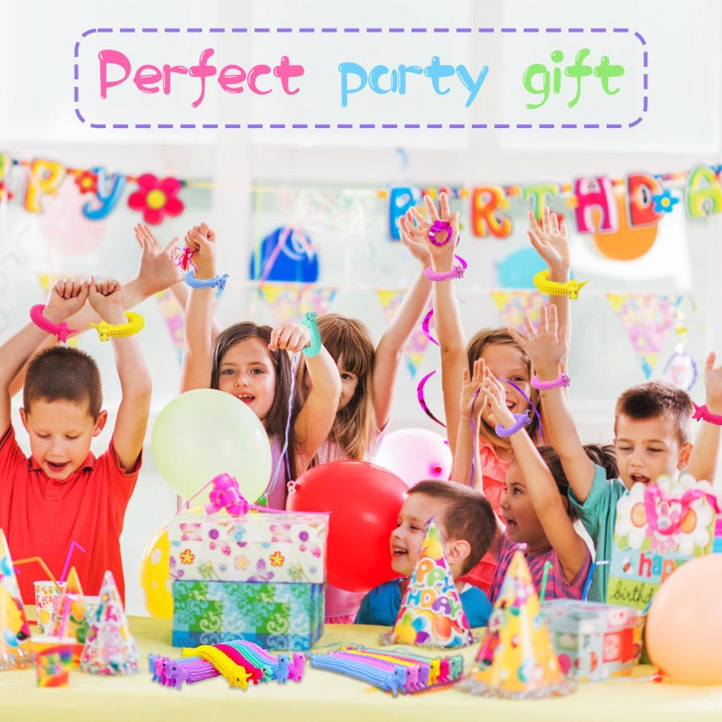 Jgalnim 30 PCS Stretchy Fidget Toy,Sensory Fidget Worm Stretch Toys,Muticolor Stretchy Strings Toy for Stress Relief, Valentine's Day Easter Day Gift,Kids or Adults,Boys,Girls,Calming Party Favors - Image 5