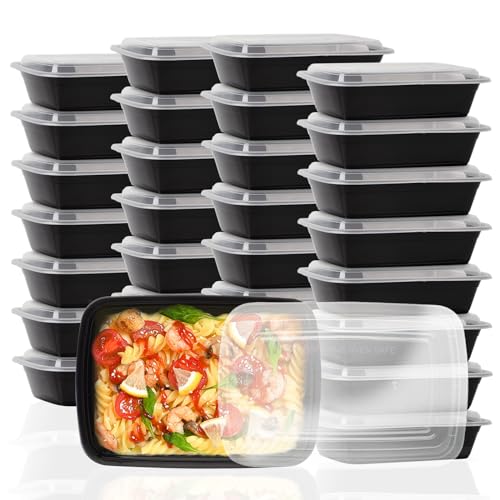 Ezalia 30 Pack Meal Prep Containers 38oz, Plastic To Go Food Containers with Lids, BPA-Free, Microwave/Dishwasher/Freezer Safe - Image 1