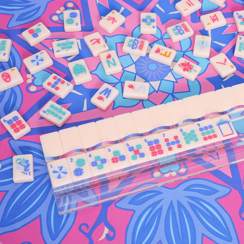 Jongyance American Mahjong Tile Set with Carrying Bag and Accessories, 160 Acrylic Engraved Mahjong Tiles for Beginners - Image 4