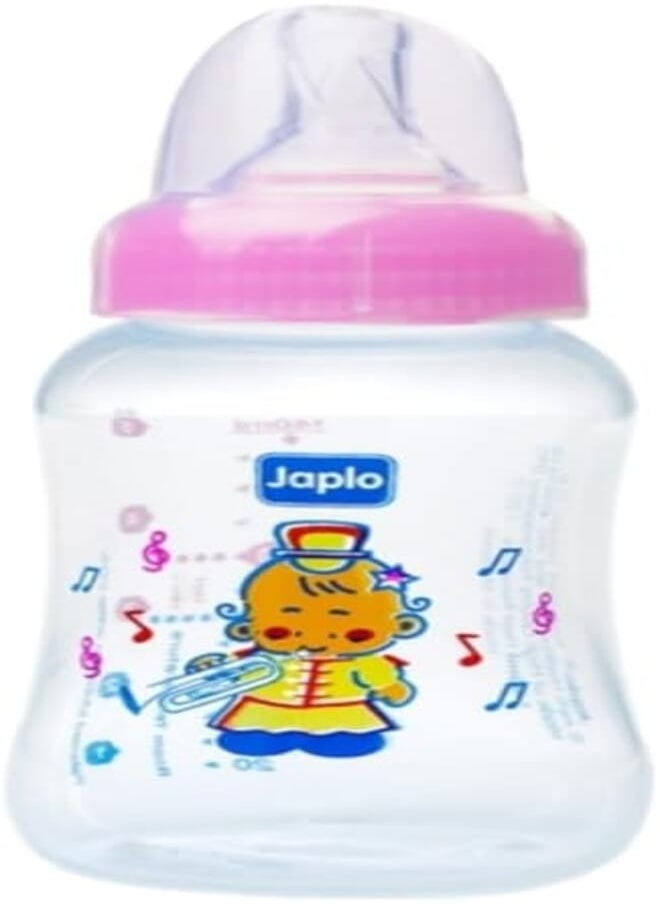 Japlo Japlo Streamline baby feeding Bottle with Anti-colic nipple & Lukewarm water mixer size 140 ml - Pink colour 
