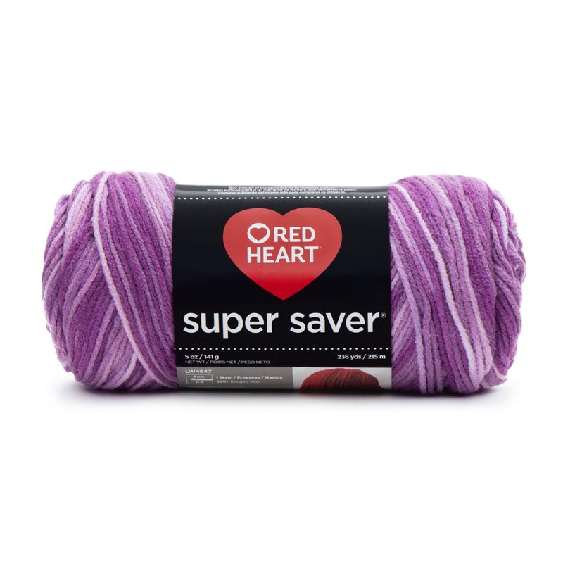 Red Heart Super Saver Economy Yarn Purple Tones E3000546