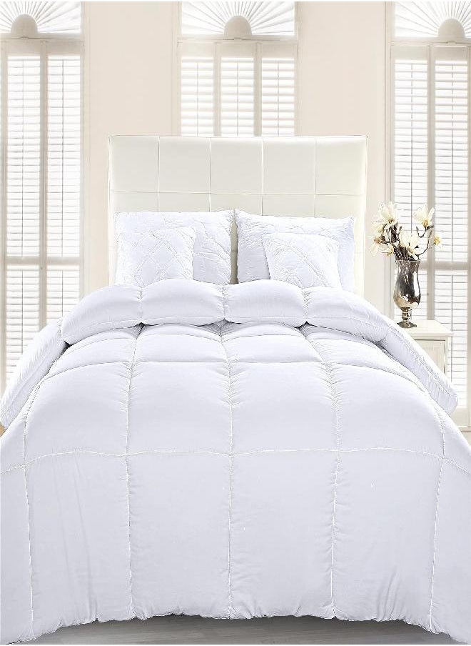 Utopia Bedding Utopia Bedding Comforter Duvet Insert - Quilted Comforter with Corner Tabs - Box Stitched Down Alternative Comforter (Twin, White)  - Image 2