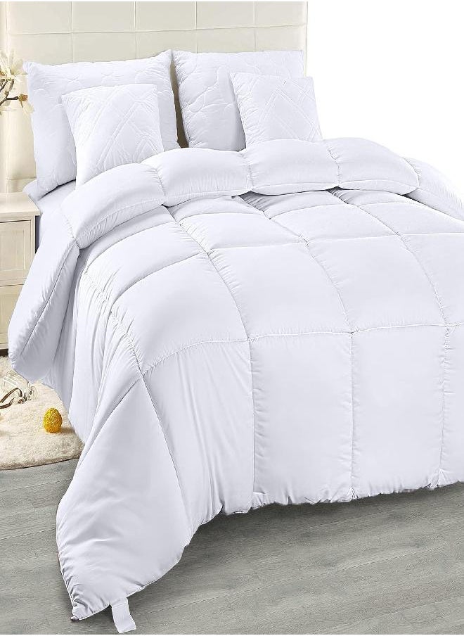 Utopia Bedding Utopia Bedding Comforter Duvet Insert - Quilted Comforter with Corner Tabs - Box Stitched Down Alternative Comforter (Twin, White)  - Image 4