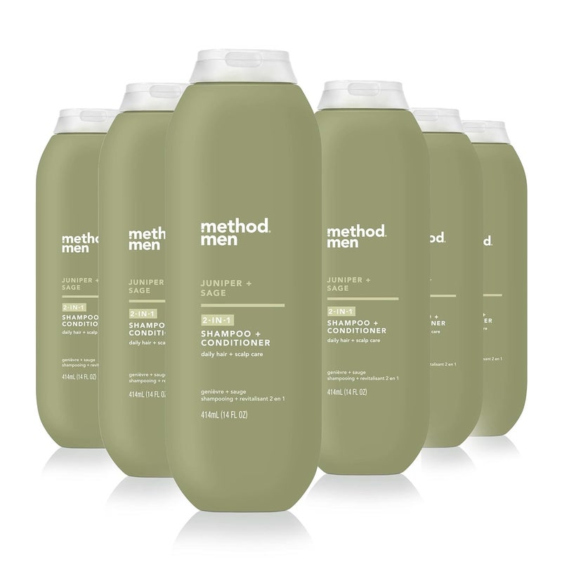 Method Men 2-in-1 Shampoo + Conditioner; Juniper + Sage; Pack Of 6; Juniper & Sage; 6 Count - Image 1