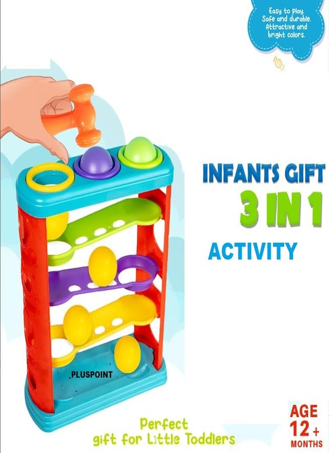 PLUSPOINT Big Hammer Ball pounding Baby's First Toy Fun and Educational Hammer Pounding Table for Babies and Toddlers for Early Development, Best Gift Toy for 1 Year Old Boys and Girls - Image 4