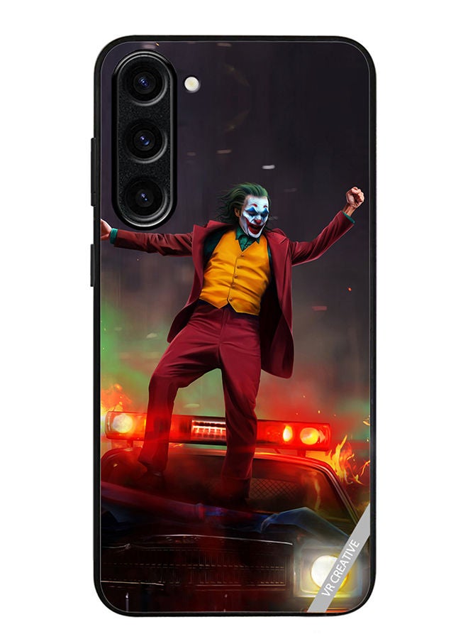VR CREATIVE Protective Case Cover For Samsung Galaxy S23 Joker Over A Car With His Evil Laugh Design Multicolour - Image 1