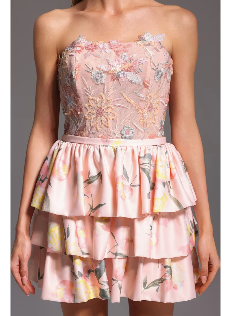 Bella Barnett  Waner Sleeveless Printing Flowers Mini Dress for Women | Best Price UAE