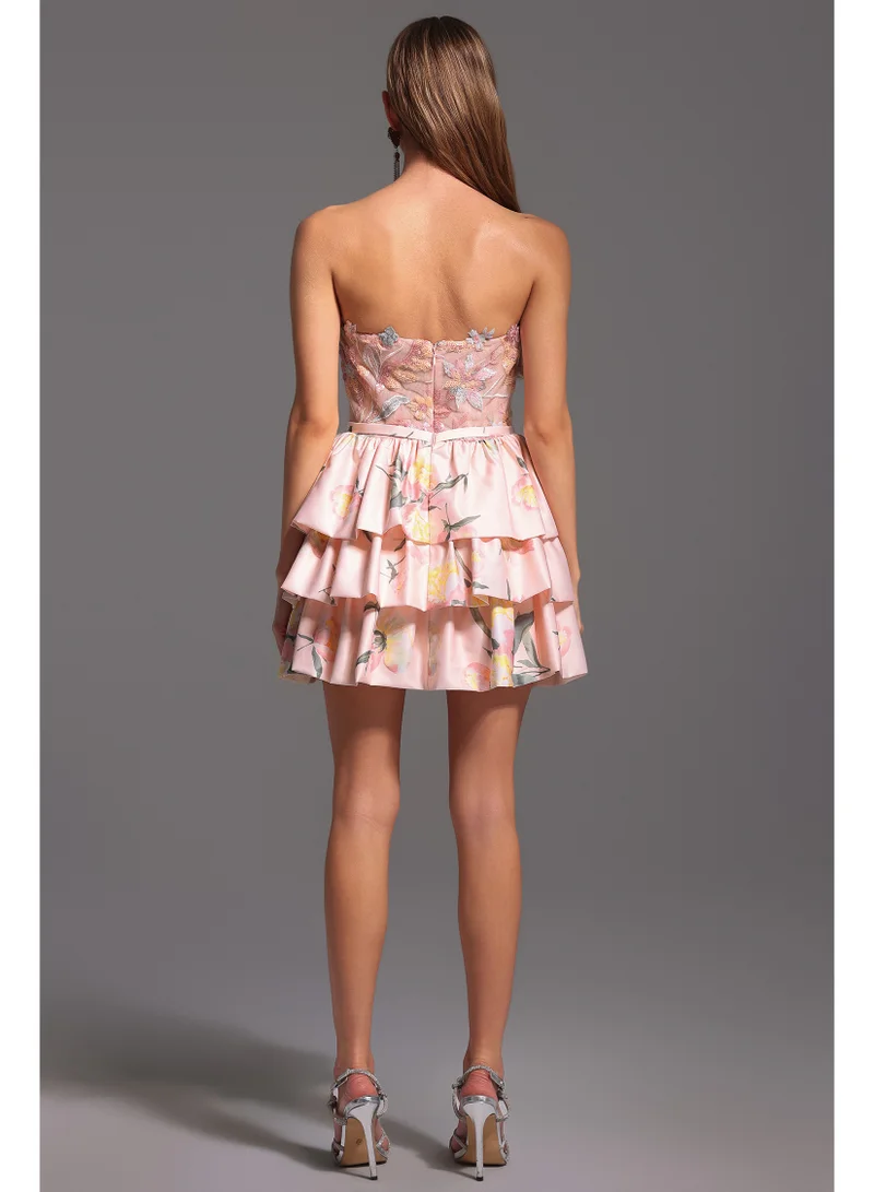 Bella Barnett  Waner Sleeveless Printing Flowers Mini Dress for Women | Best Price UAE