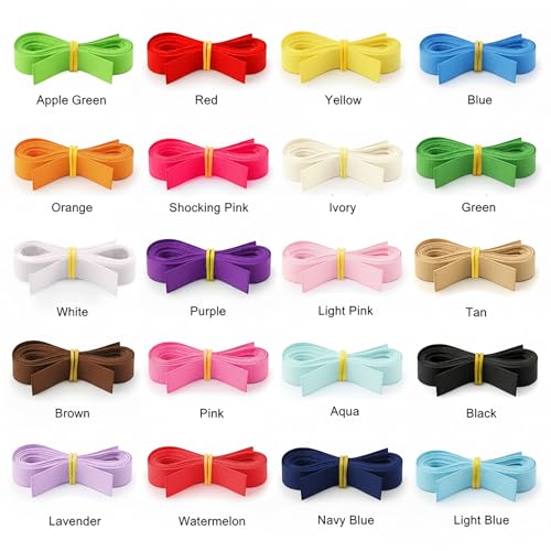 QingHan Grosgrain Ribbon 3/8 Inches 40 Yards (20 Colors x 2yards) - Image 2
