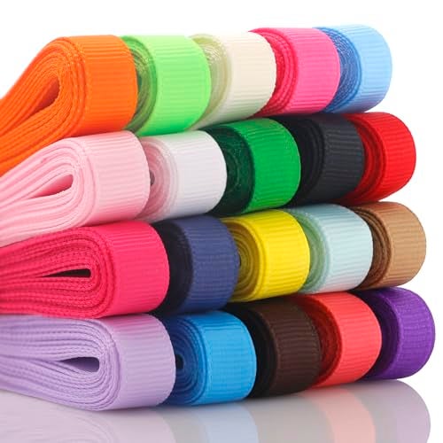 QingHan Grosgrain Ribbon 3/8 Inches 40 Yards (20 Colors x 2yards) - Image 1