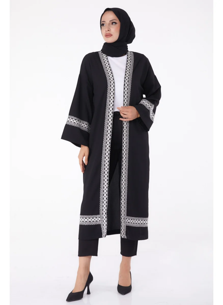 Tofisa Plain Medium Women's Black Kimono - 13296