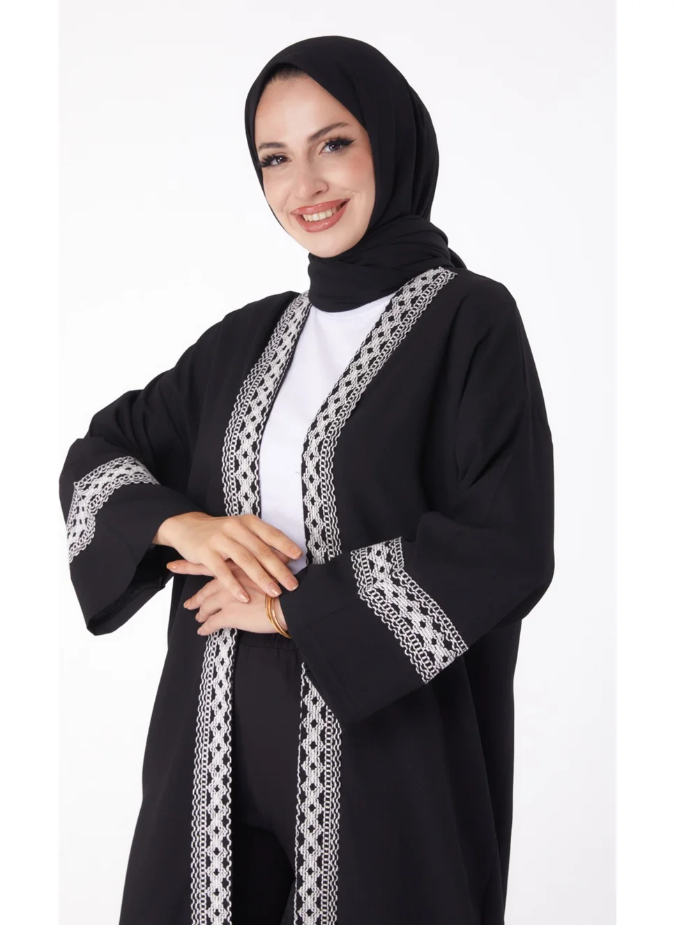 Tofisa Plain Medium Women's Black Kimono - 13296