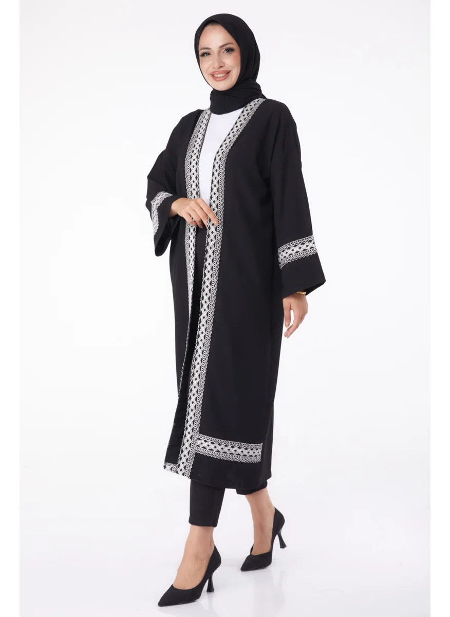Tofisa Plain Medium Women's Black Kimono - 13296