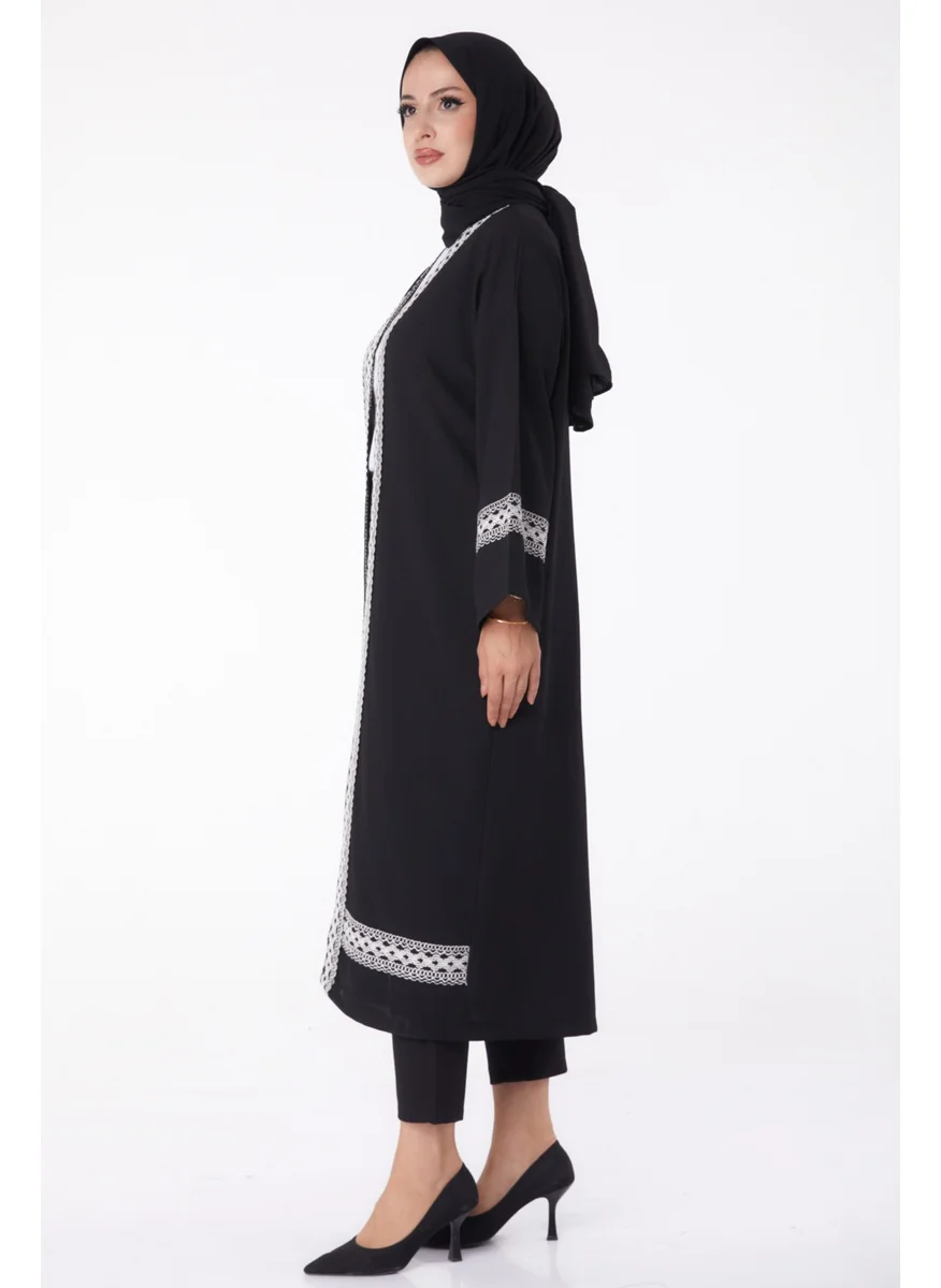 Tofisa Plain Medium Women's Black Kimono - 13296