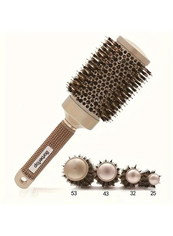 45 Model Golden Roller Brush For Normal Hair Styling With Mane Bristle And ABS Plastic Handle - Image 1
