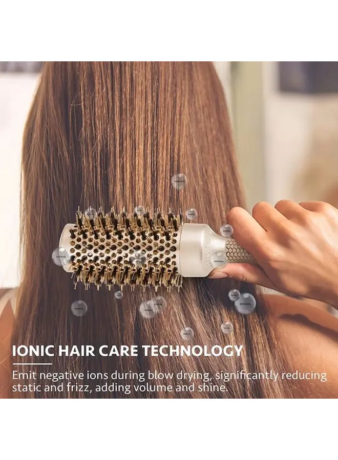 45 Model Golden Roller Brush For Normal Hair Styling With Mane Bristle And ABS Plastic Handle - Image 3