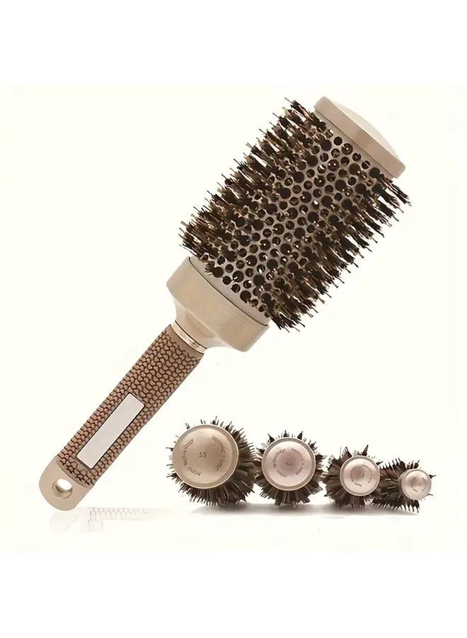 45 Model Golden Roller Brush For Normal Hair Styling With Mane Bristle And ABS Plastic Handle - Image 2