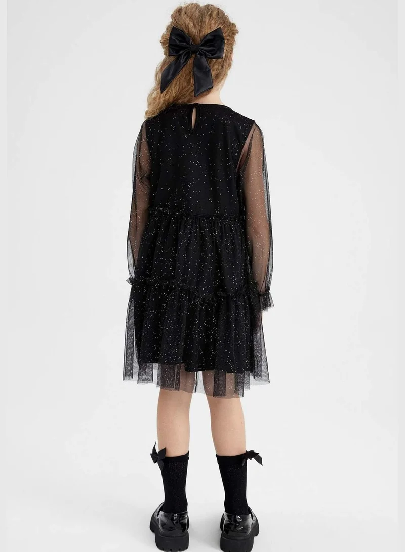 DeFacto New Year Girl Long Sleeve Knitted Dress