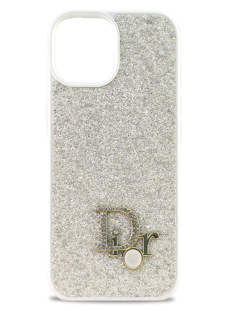 Luxury Shiny Bling Sparkly Bumper Cover with For Women Girls Soft Slim Shockproof Protective Phone Case for iPhone 13 Pro Max (Silver)