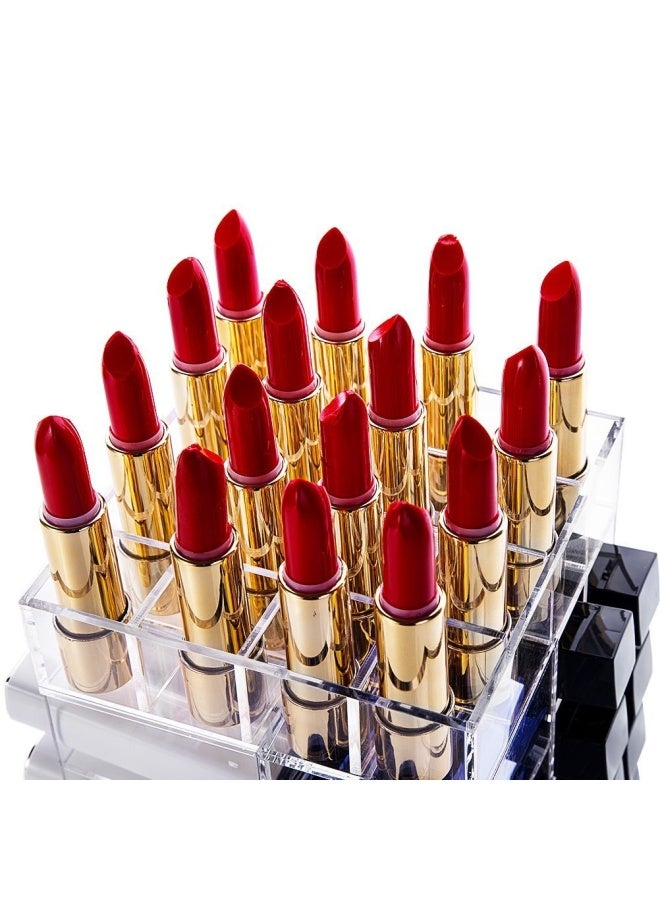HBlife Lipstick Holder, Acrylic Rotating 64 Lipstick Tower Organizer Spinning Lipstick Tower Lipgloss Holder with Removable Dividers - Image 4