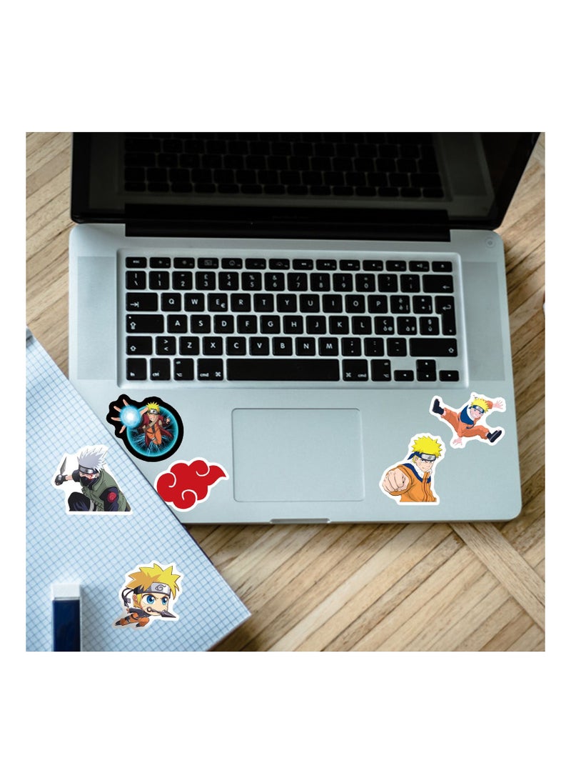 Color Fans - 100 Pcs Naruto Waterproof Stickers Cute Anime Cartoon Vinyl Aesthetic Sticker Laptop Skateboard Luggage Computer Water Bottle Graffiti Sticker Packs for Kids Teens Girls Adults - Image 1