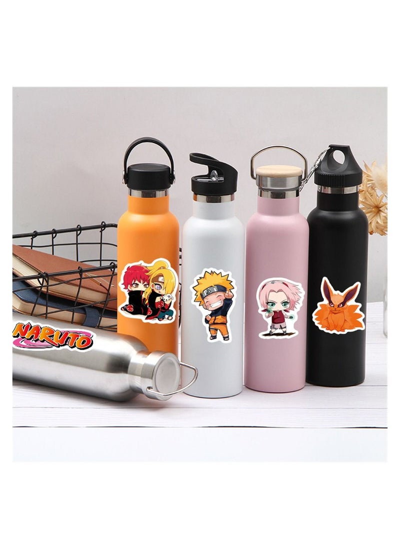 Color Fans - 100 Pcs Naruto Waterproof Stickers Cute Anime Cartoon Vinyl Aesthetic Sticker Laptop Skateboard Luggage Computer Water Bottle Graffiti Sticker Packs for Kids Teens Girls Adults - Image 1