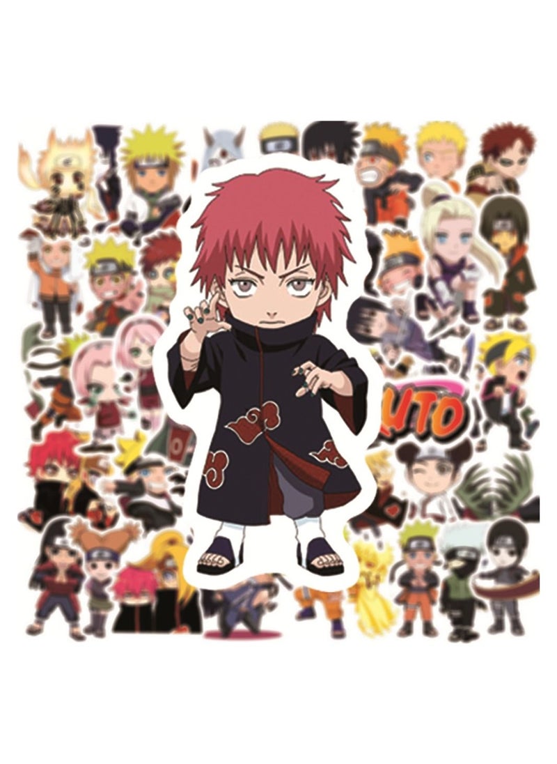 Color Fans - 100 Pcs Naruto Waterproof Stickers Cute Anime Cartoon Vinyl Aesthetic Sticker Laptop Skateboard Luggage Computer Water Bottle Graffiti Sticker Packs for Kids Teens Girls Adults - Image 1