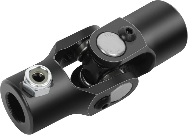 cciyu Black Steering Joint 5/8-36 Spline X 3/4" Round U-Joint Shaft - Image 1