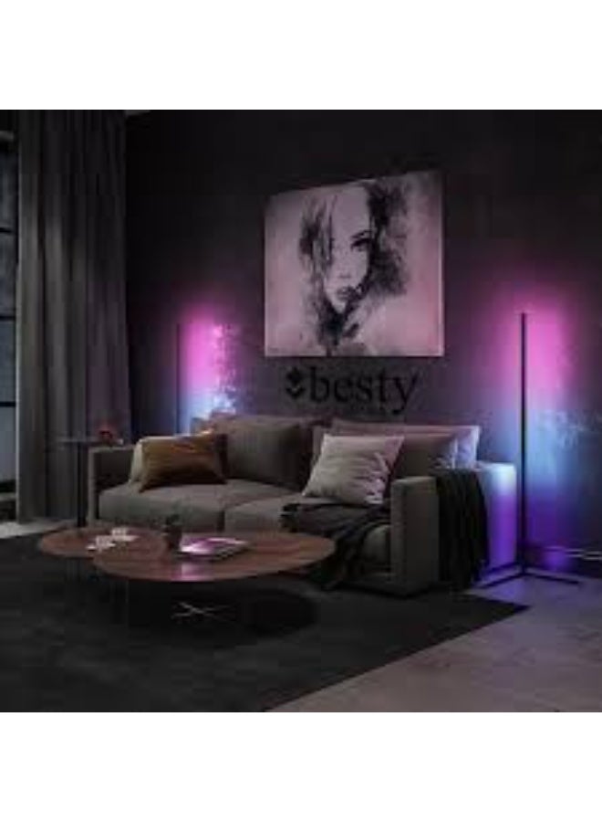 Corner Floor Lamp Smart RGB Adjustable Brightness, Color Changing LED Minimalist Nordic Floor Lamp , Light for Living Room Decor, for Party - Image 2