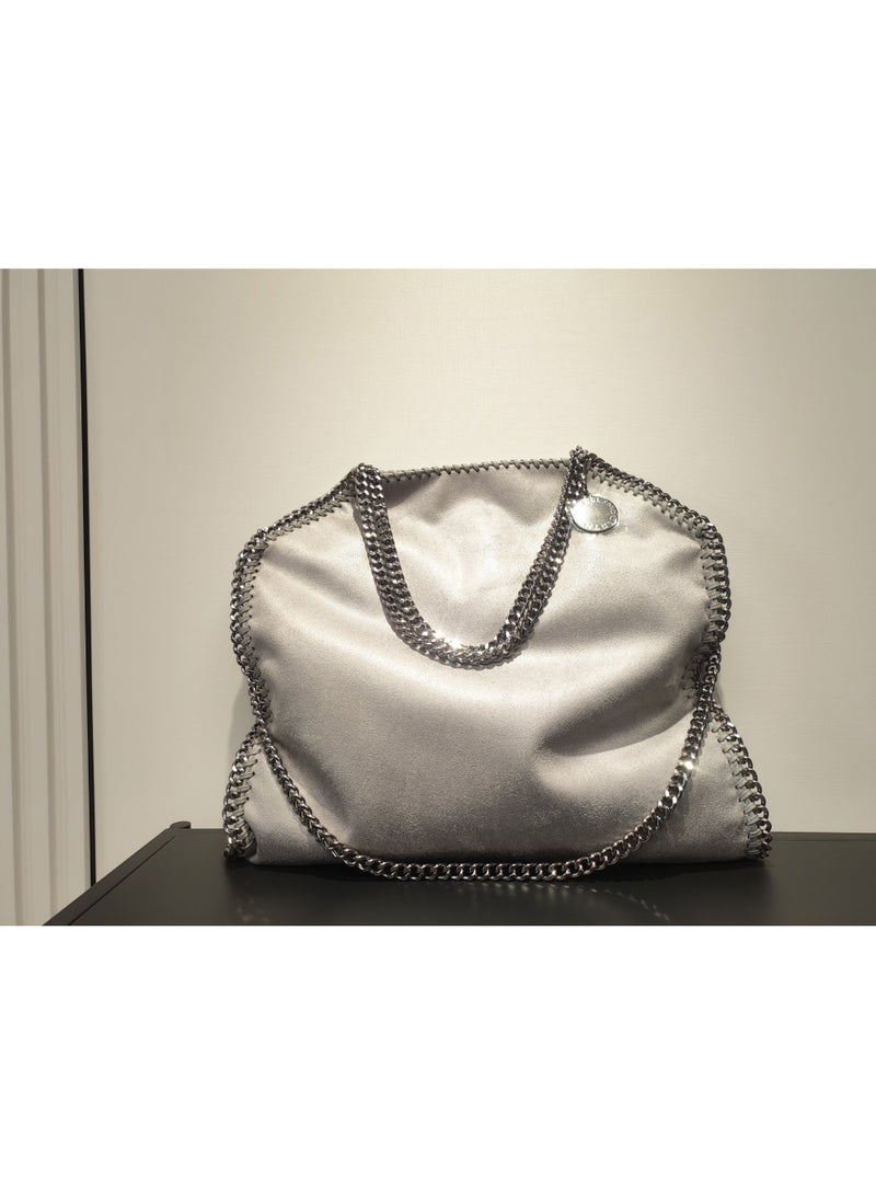 stella falabella chain Fold-Over LARGE size tote bag - Image 4