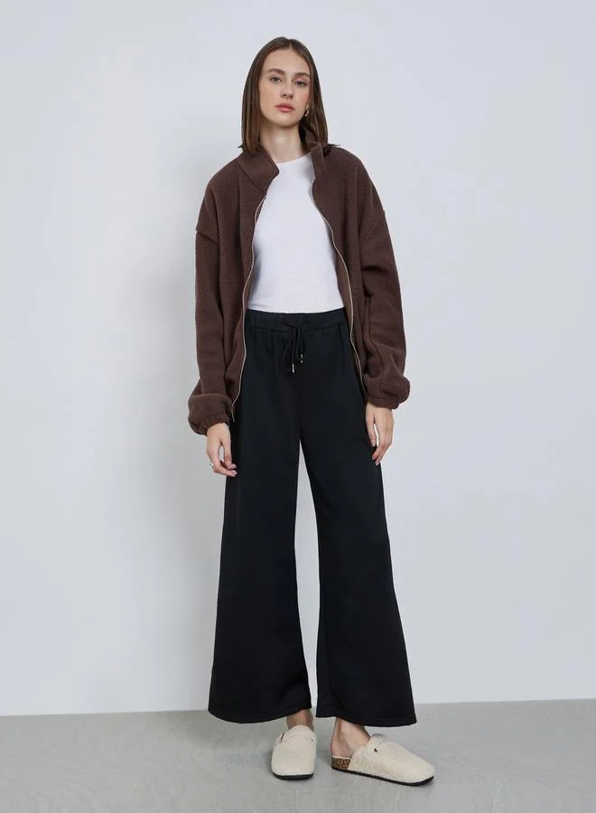 ستايلي جاكيت فليس واسع بياقة