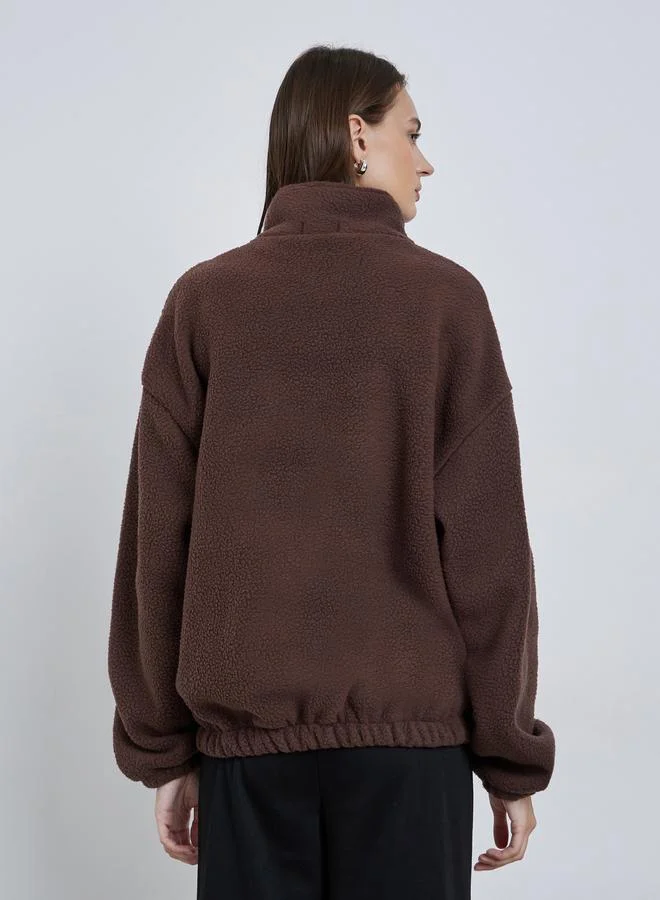 ستايلي جاكيت فليس واسع بياقة